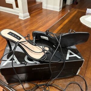 Aqua summer sandals short heels brand new